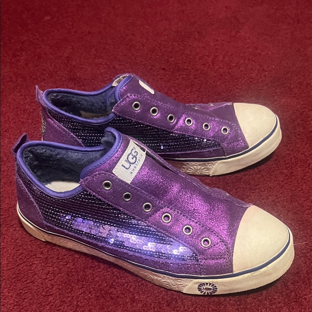 UGG Laela sequin sneakers in purple 9.5